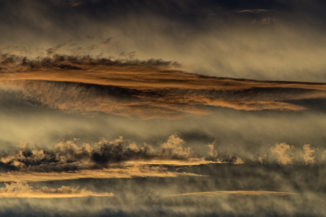 Image - sunset sky clouds orange grey