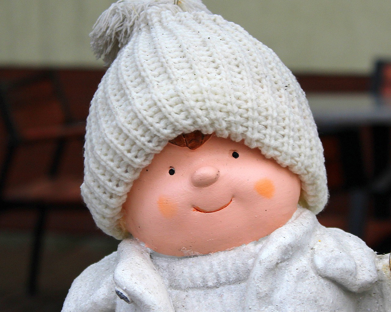 Image - winter child cap face the figurine