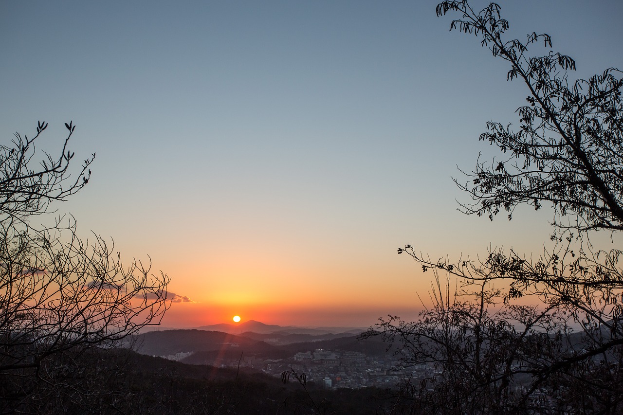 Image - sunset evening glow sky