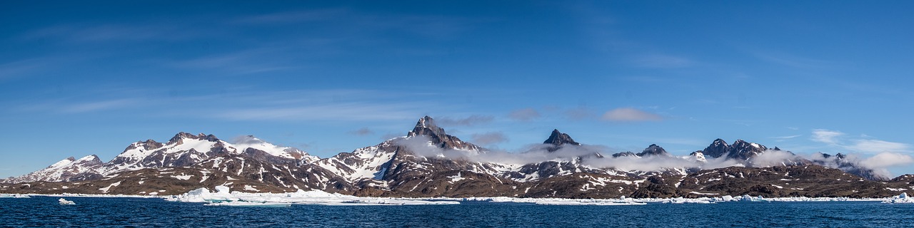 Image - panorama drift ice frozen mountain