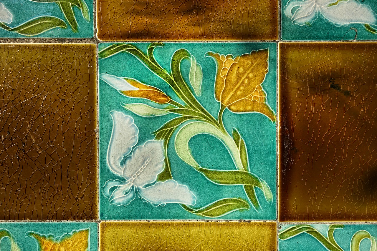 Image - tile wall tile jugendstil