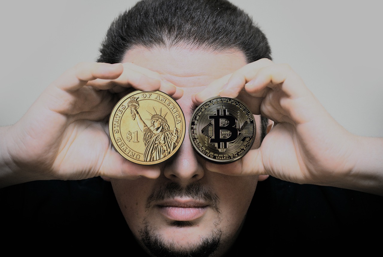 Image - hand man bitcoin dollar