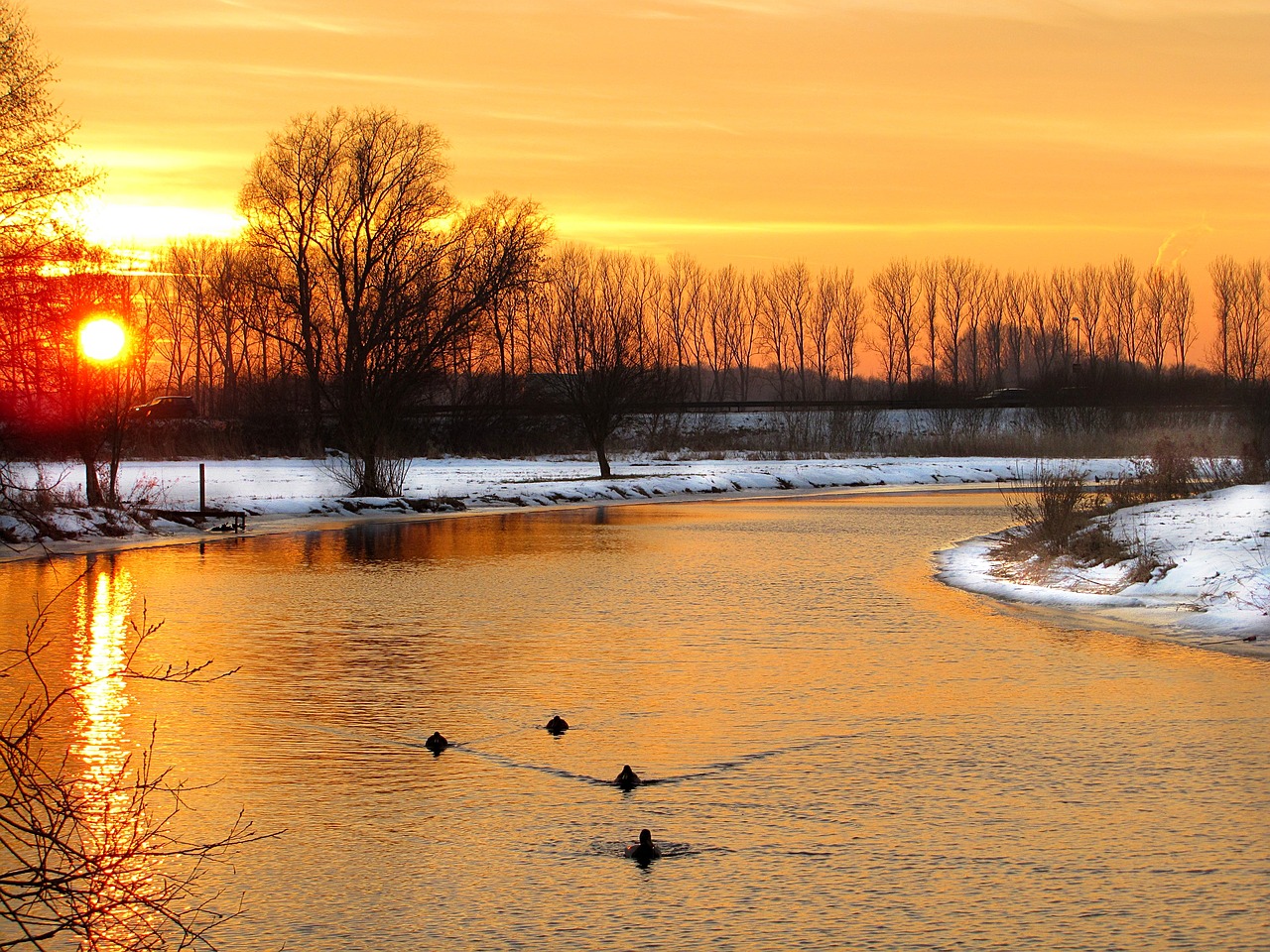 Image - sunset evening sun abendstimmung