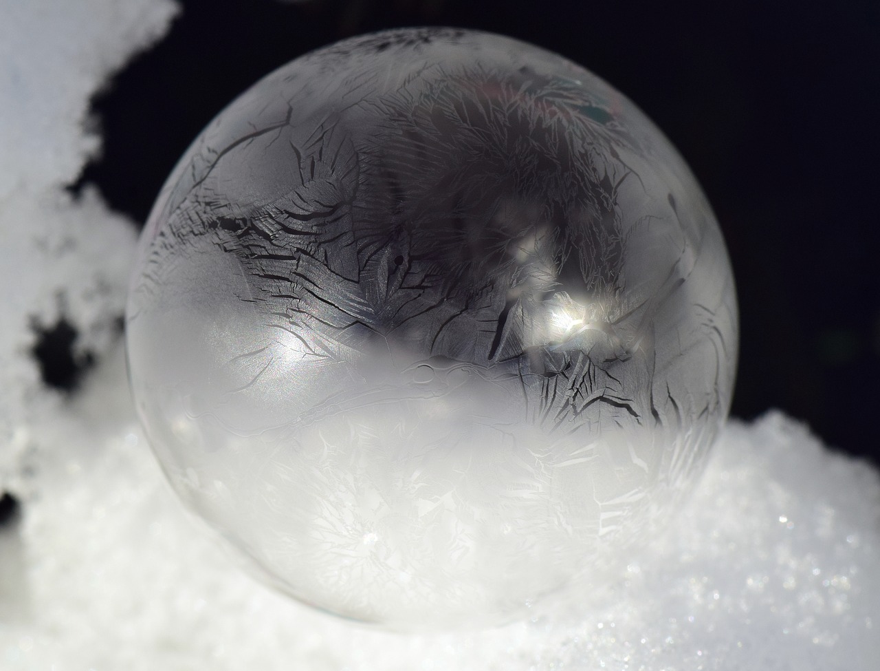 Image - soap bubble frosted bubble cold