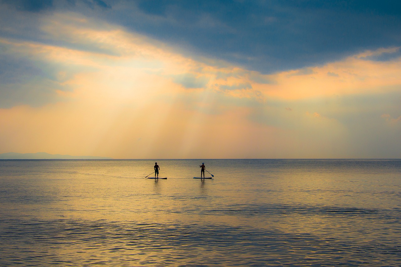 Image - sunset water dawn sea beach