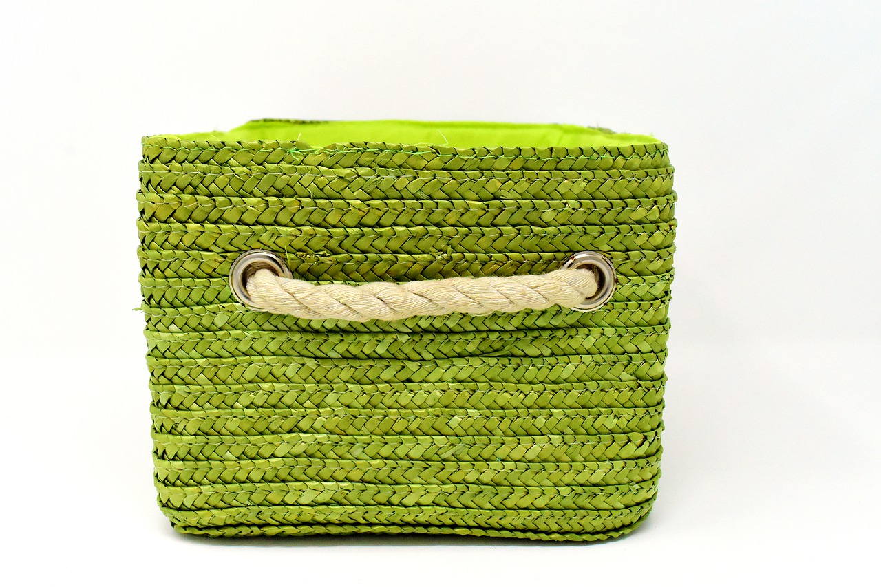 Image - basket storage color green