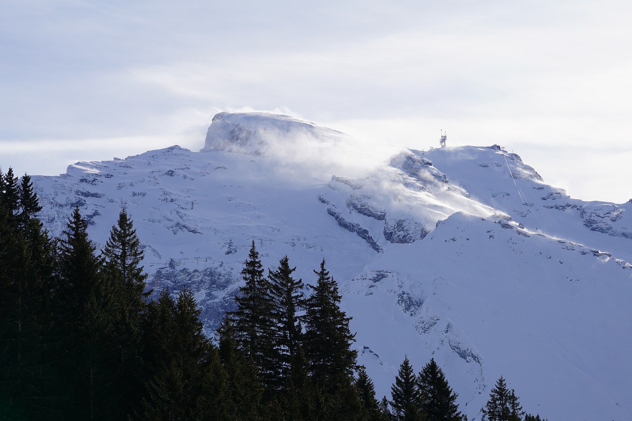 Image - snow mountain winter panorama