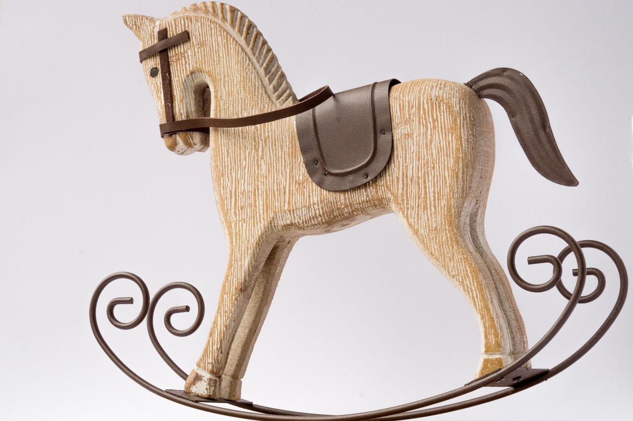 Image - horse rocking horse decorative pair