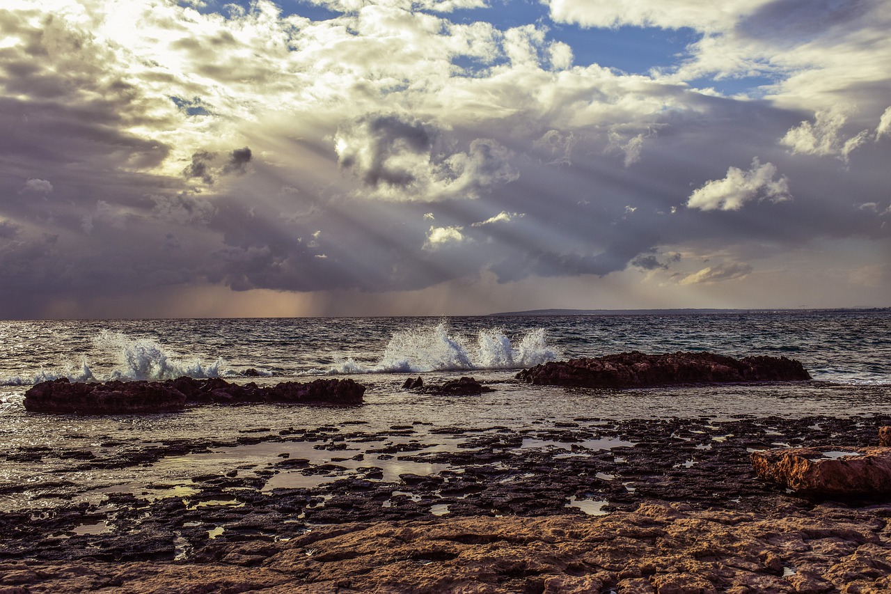 Image - sea nature sky clouds seashore