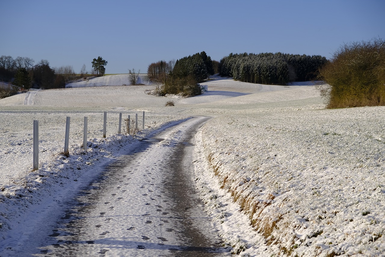 Image - winter snow nature landscape road