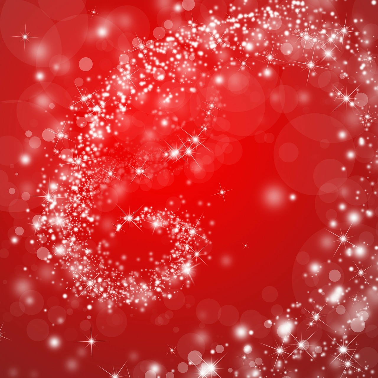 Image - background red winter lights