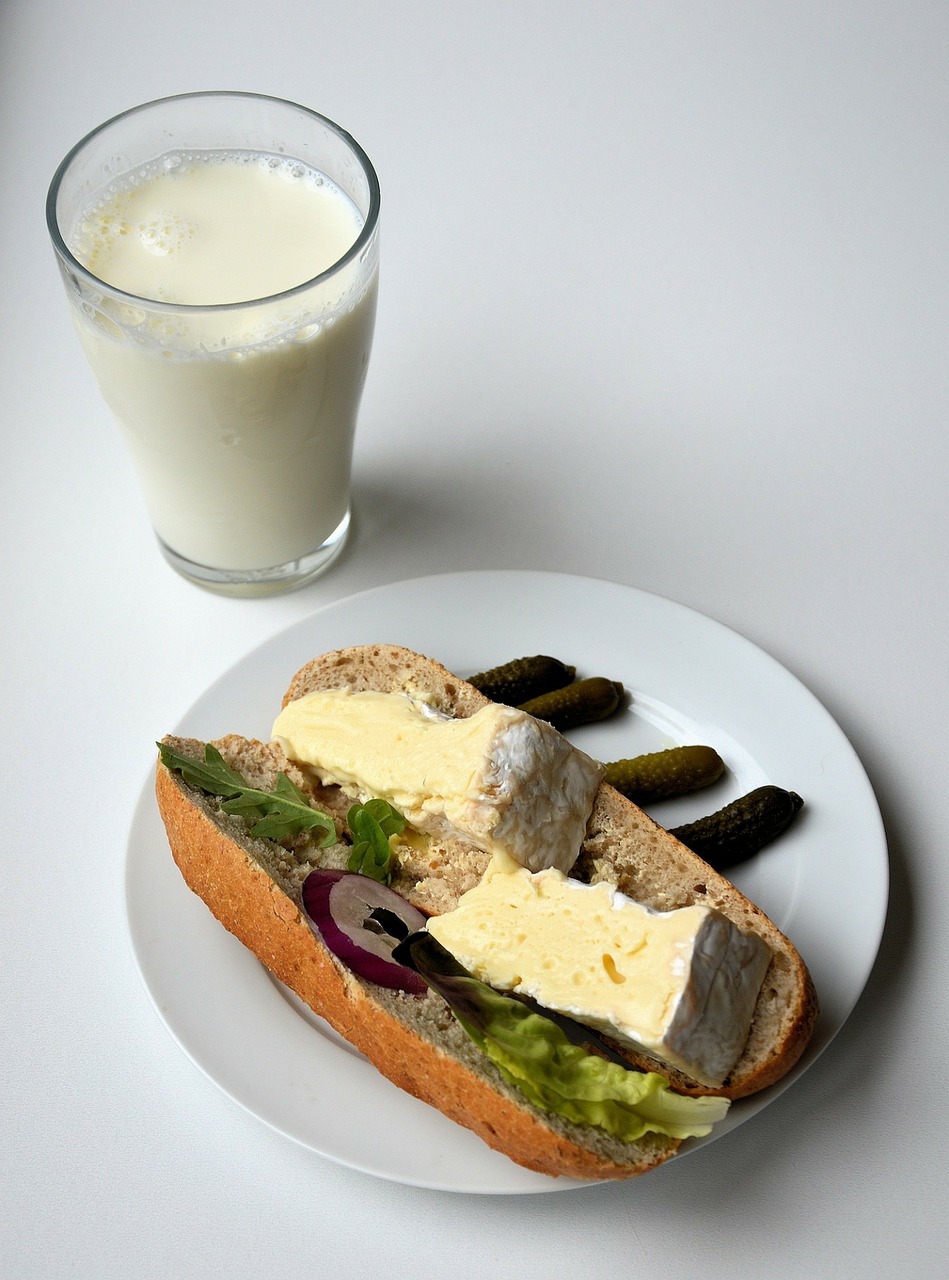 Image - bread milk breakfast sandwich