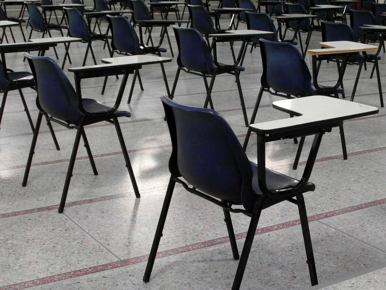 Image - empty exam hall deserted nobody