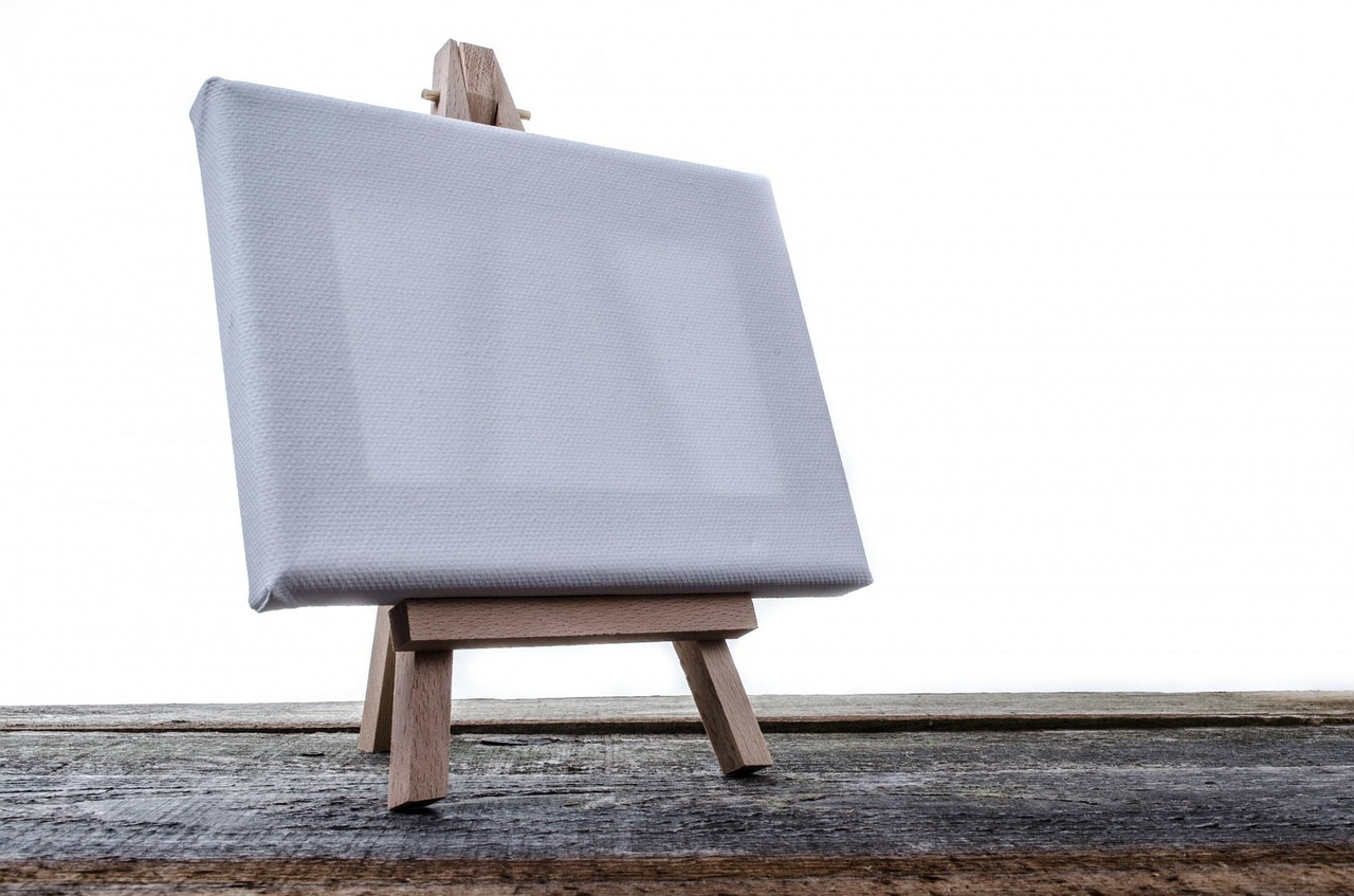 Image - paintings stand artist isolated