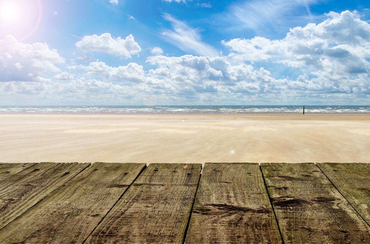 Image - beach wood sky background fishing