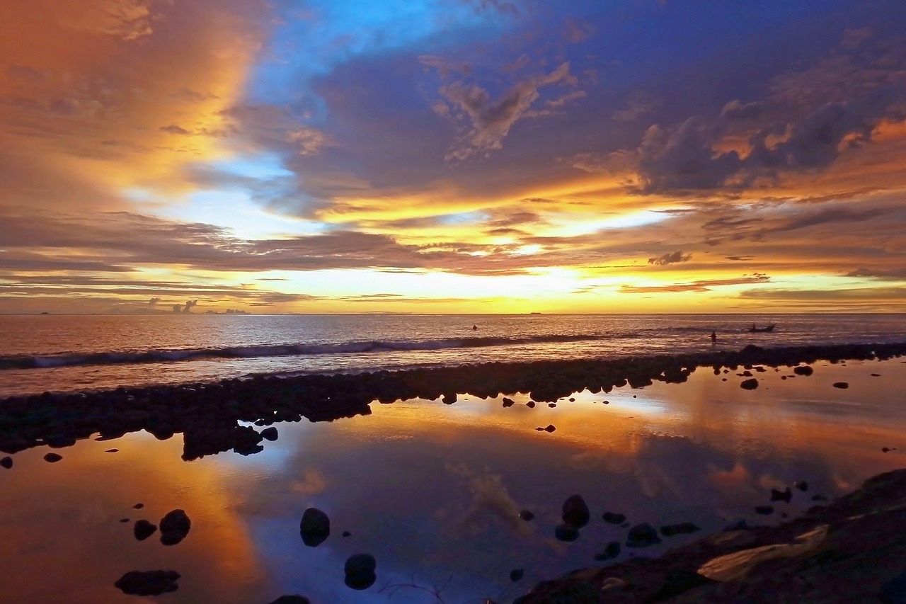 Image - landscape sunset natural clouds