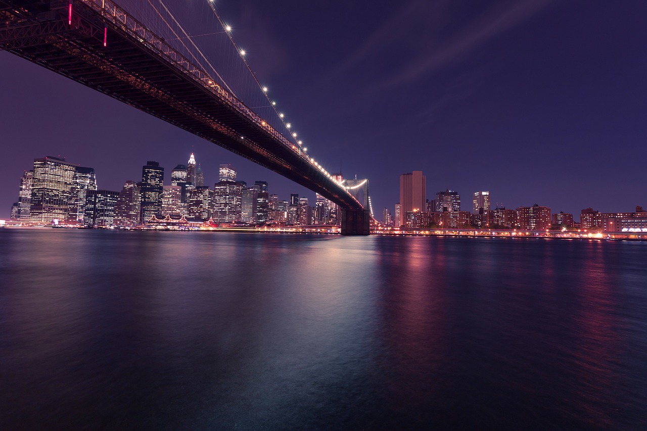 Image - new york city brooklyn bridge night