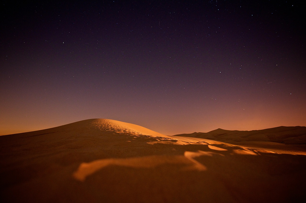 Image - sahara nightsky stars night dune