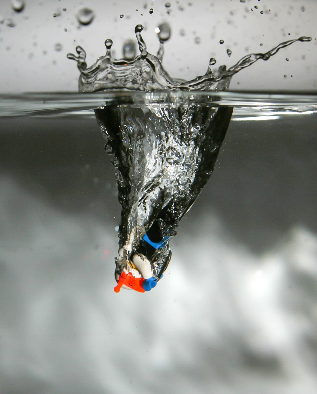 Image - water diving air bubbles blow lego