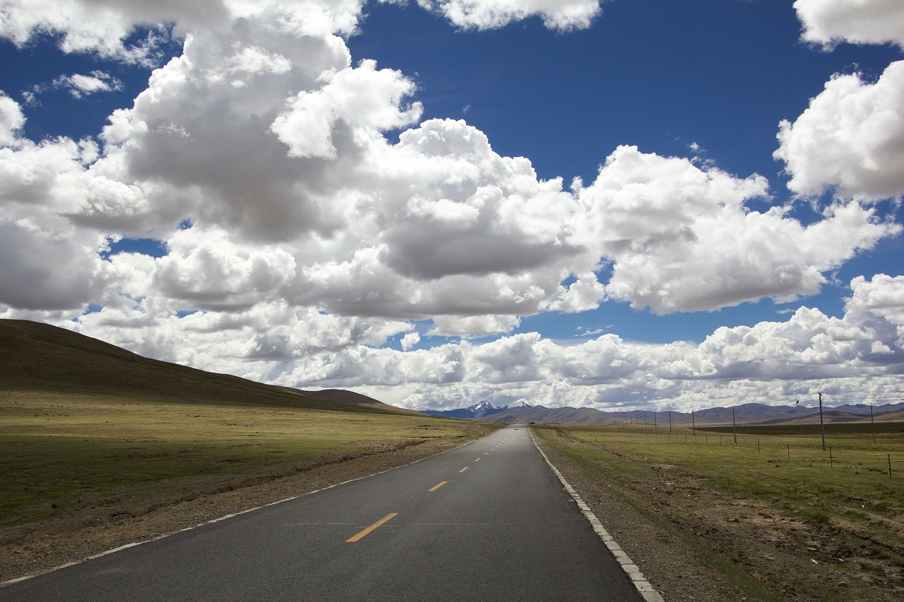 Image - road distance landscape horizon