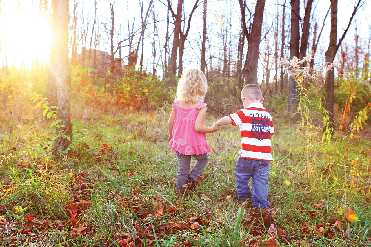 Image - boy girl holding hands happy young