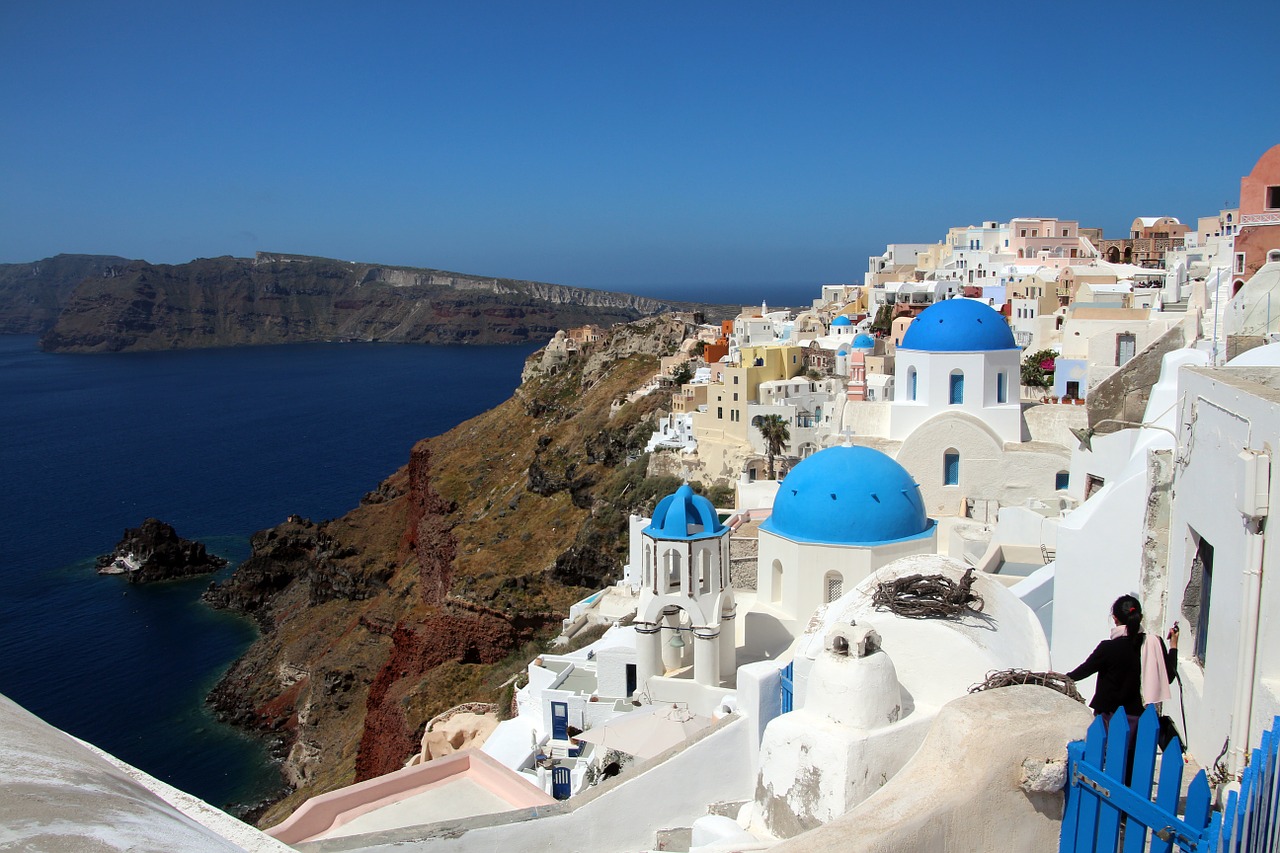 Image - santorini sea greece stairs home