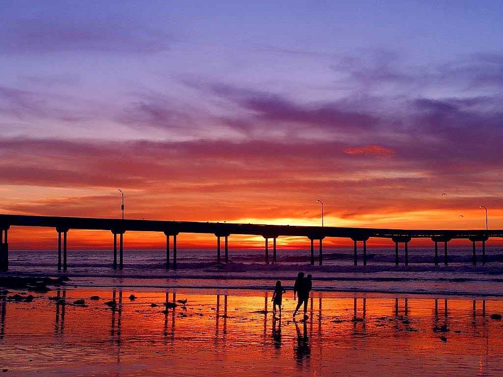 Image - walk afterglow web pier sunset