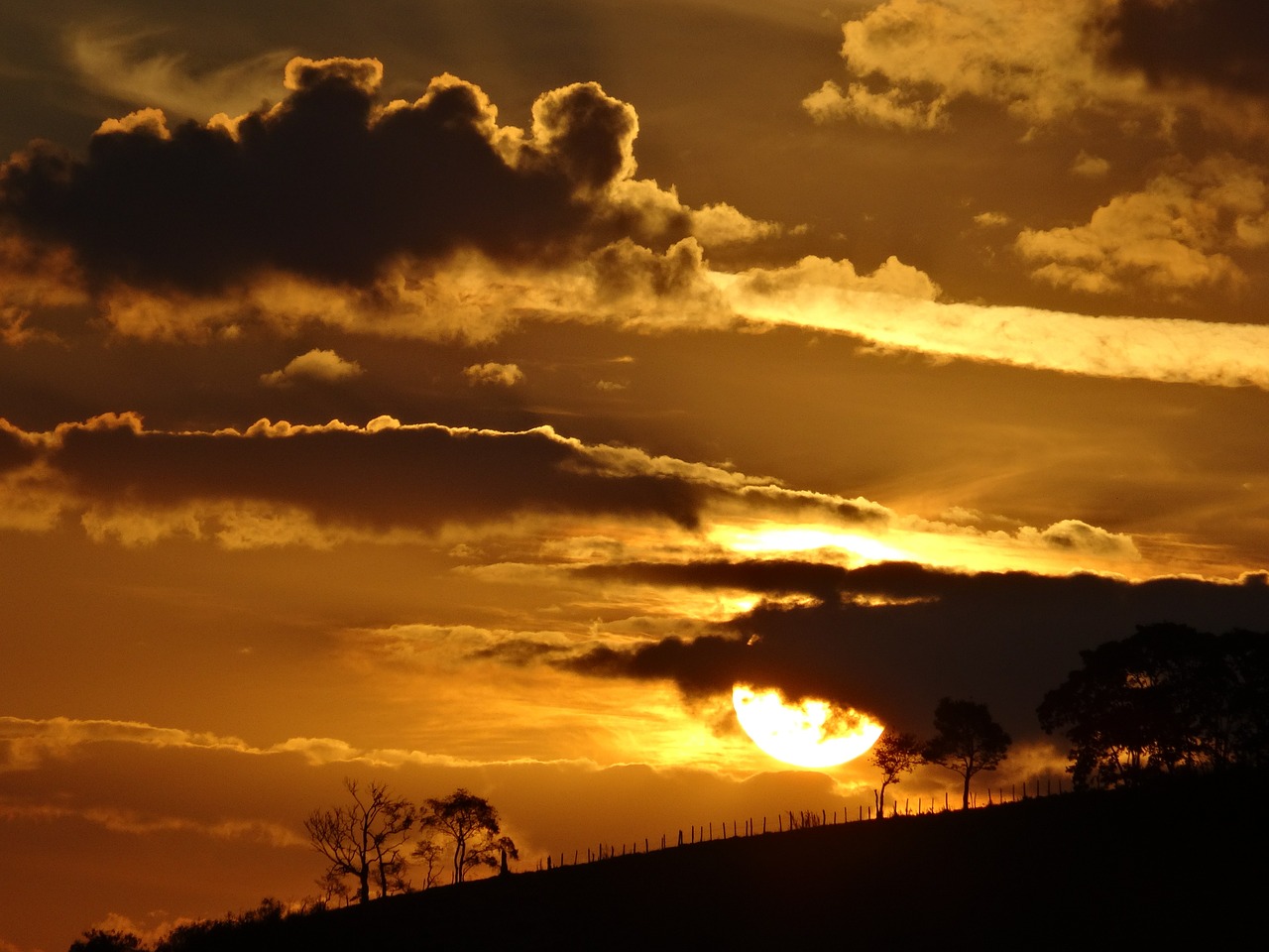 Image - sunset horizon cloud landscape