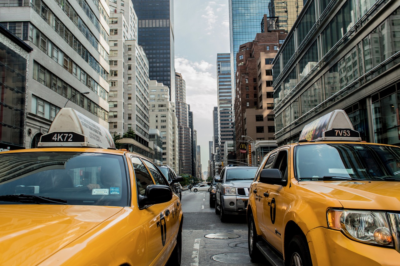 Image - taxi cab traffic cab new york