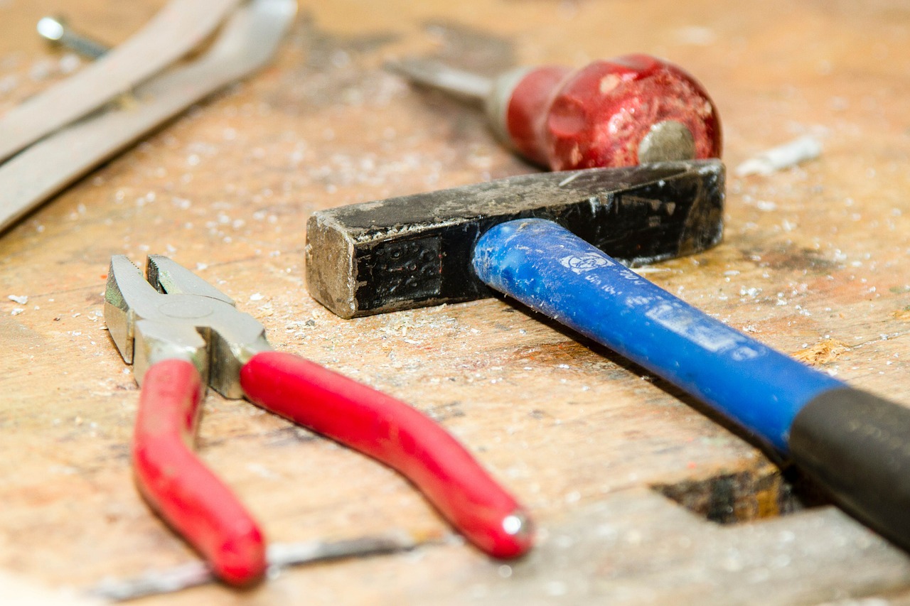 Image - tool work bench hammer pliers