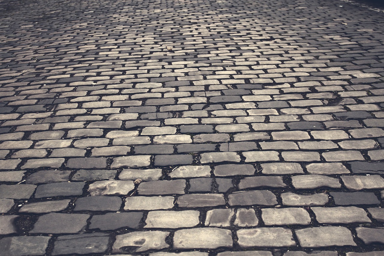 Image - cobblestones road paving stones