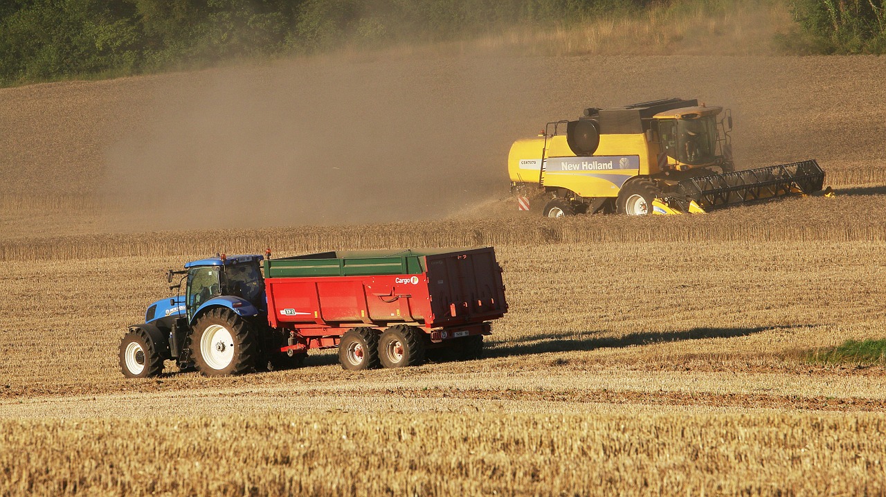 Image - tractor field landscape sky
