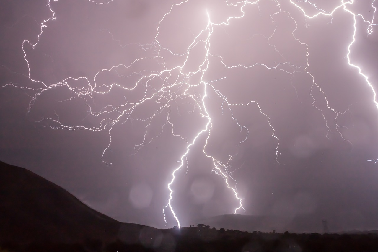 Image - lightning storm weather sky