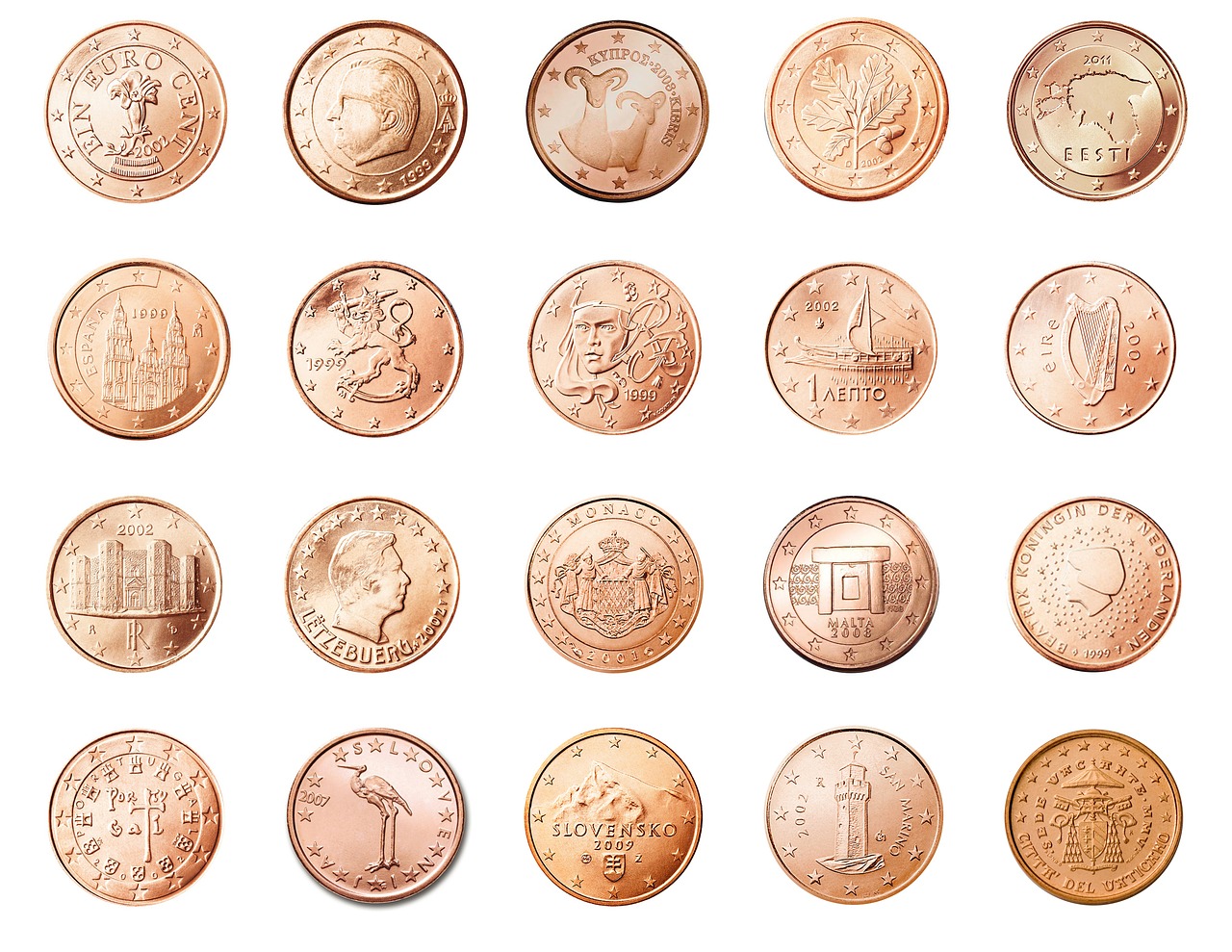 Image - cent 1 coin currency europe money