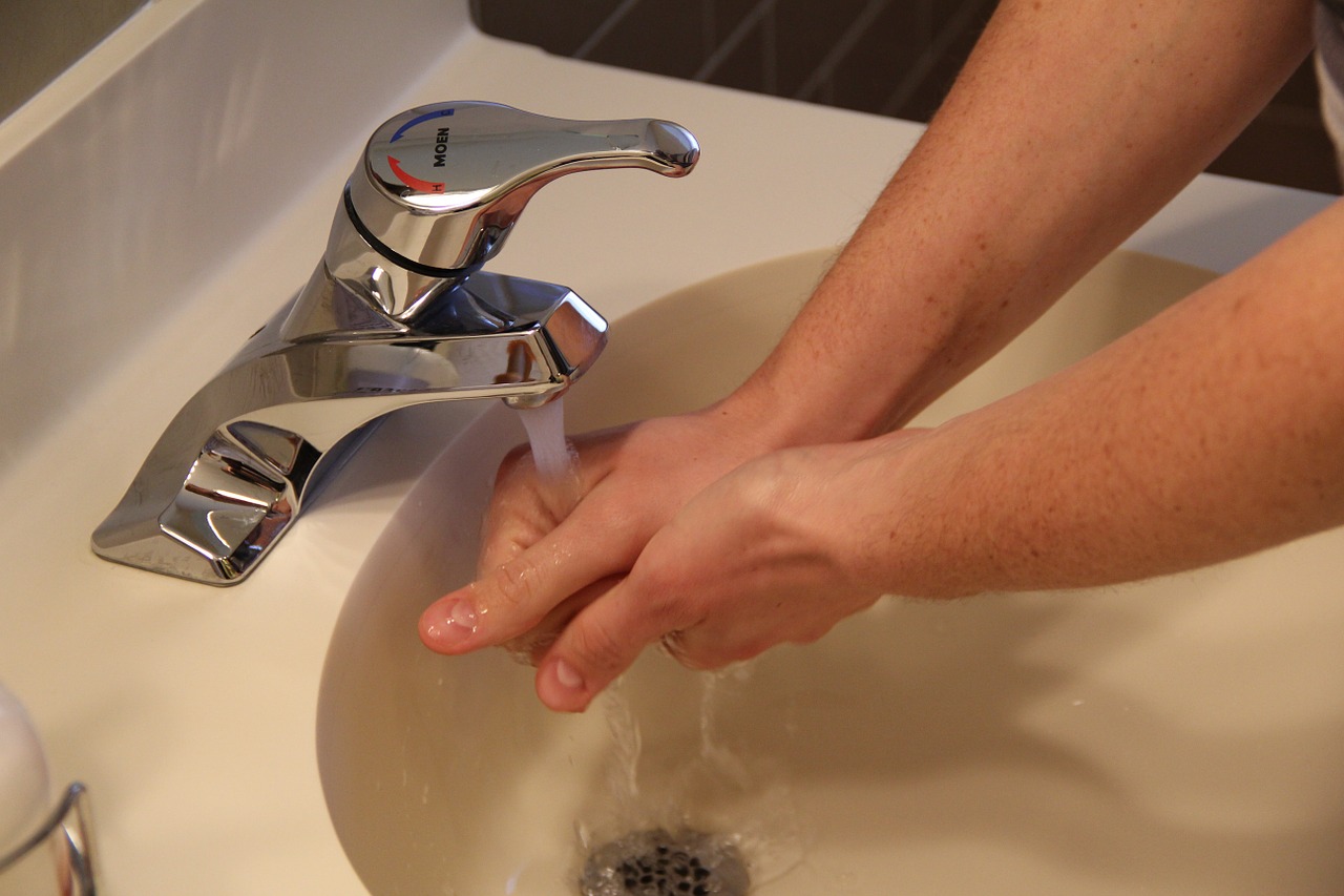 Image - sink washing hands water hygiene