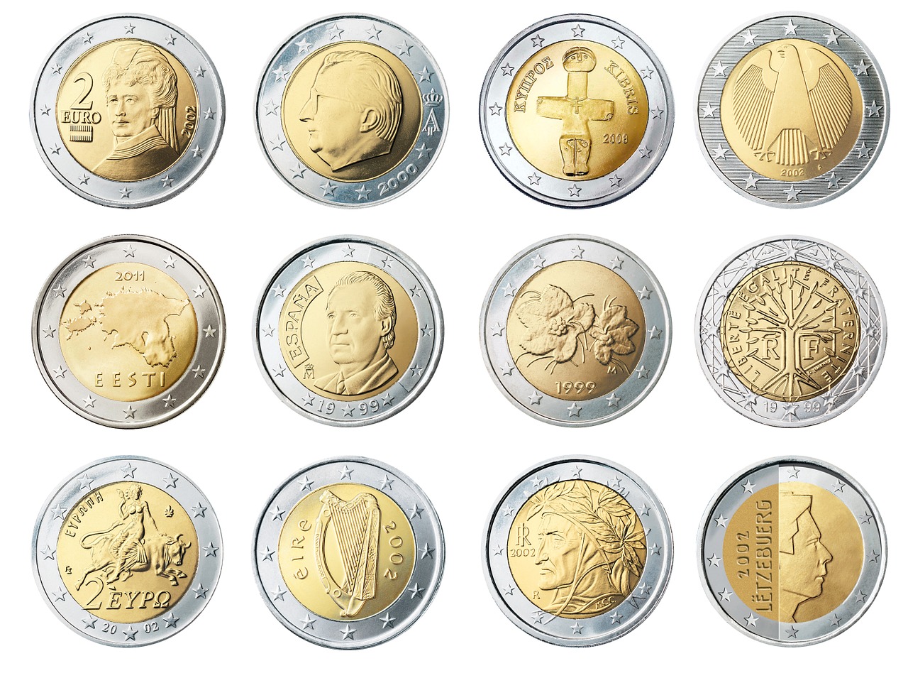 Image - euro 2 coin currency europe money