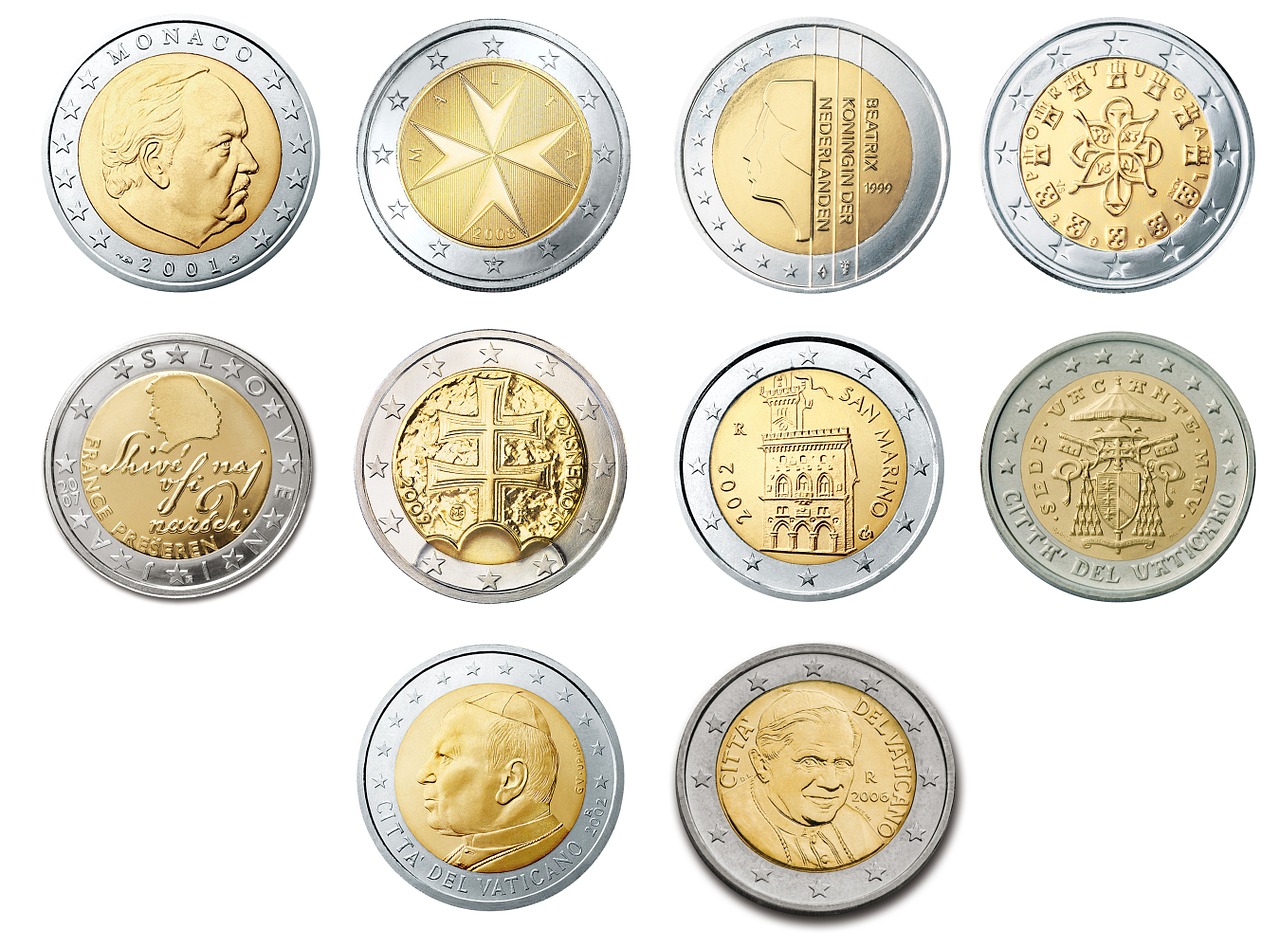 Image - euro 2 coin currency europe money