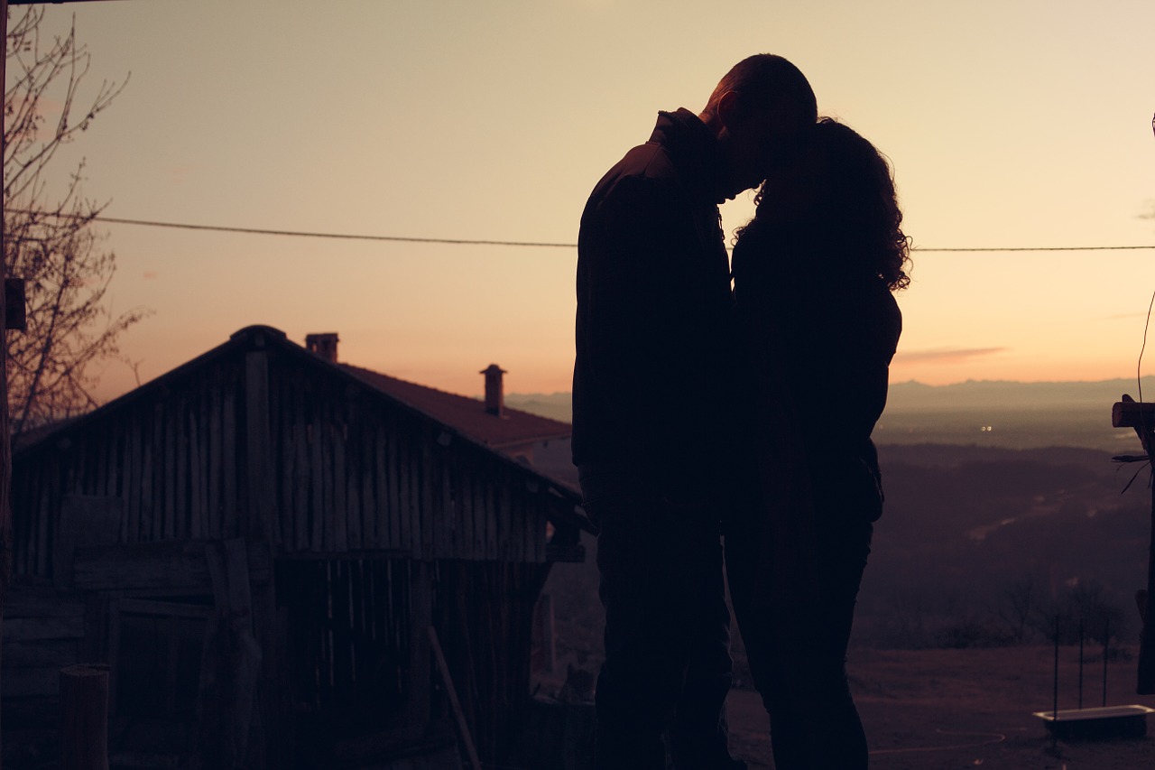 Image - couple love sunset romance woman