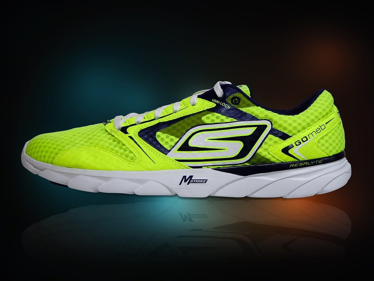 Image - running shoe luminous bright yellow