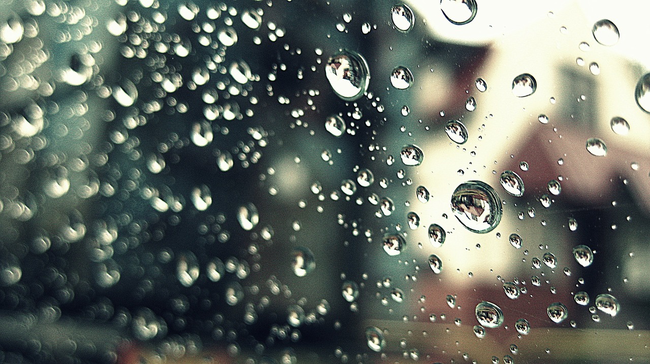 Image - drops window rain water pearls