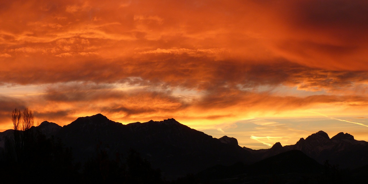 Image - landscape sky nature morning red