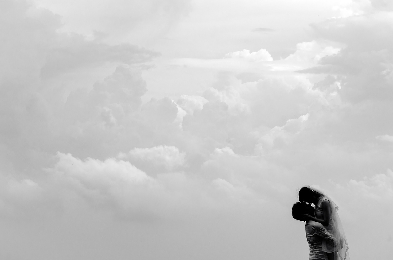 Image - silhouette couple black white love