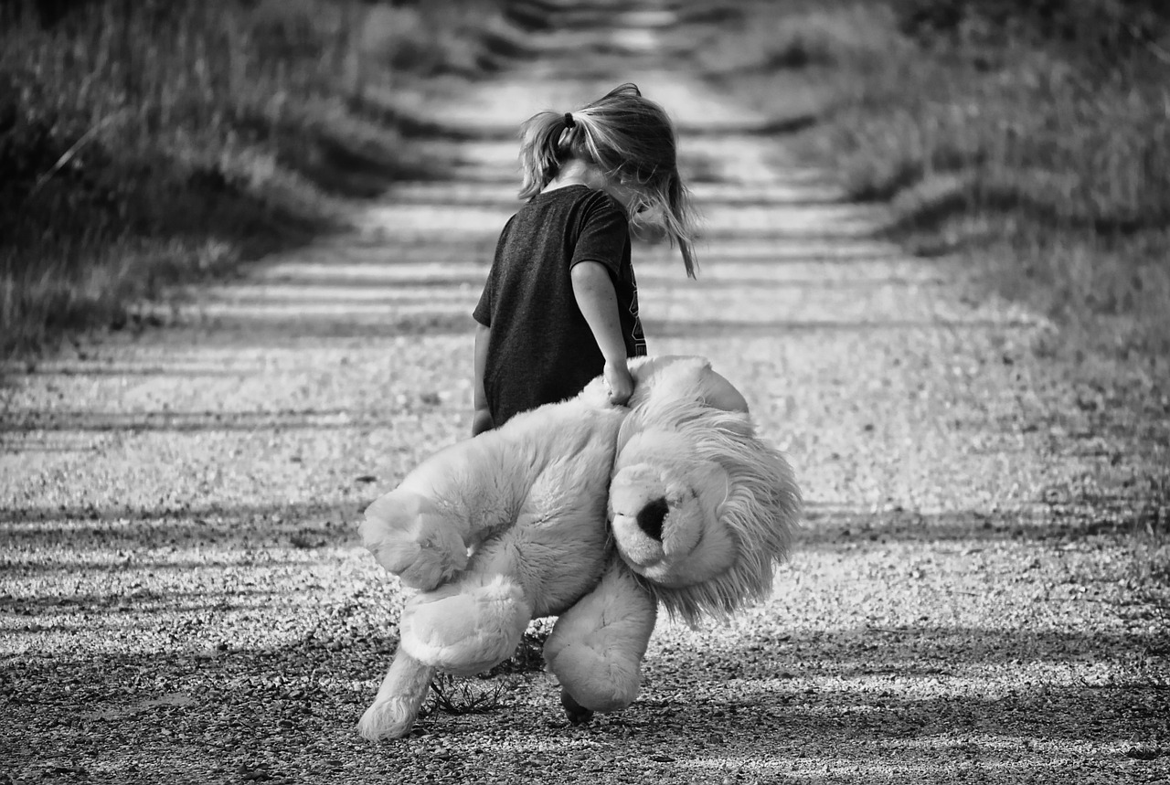 Image - boy walking teddy bear child walk