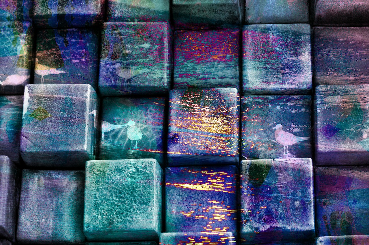 Image - cubes squares blocks rows line