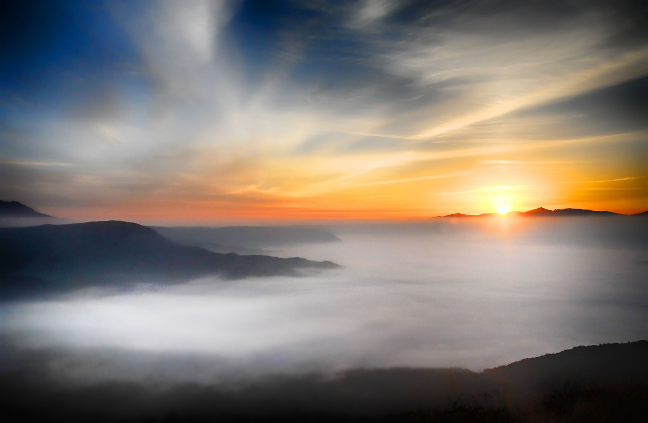 Image - japan aso somma sea of clouds