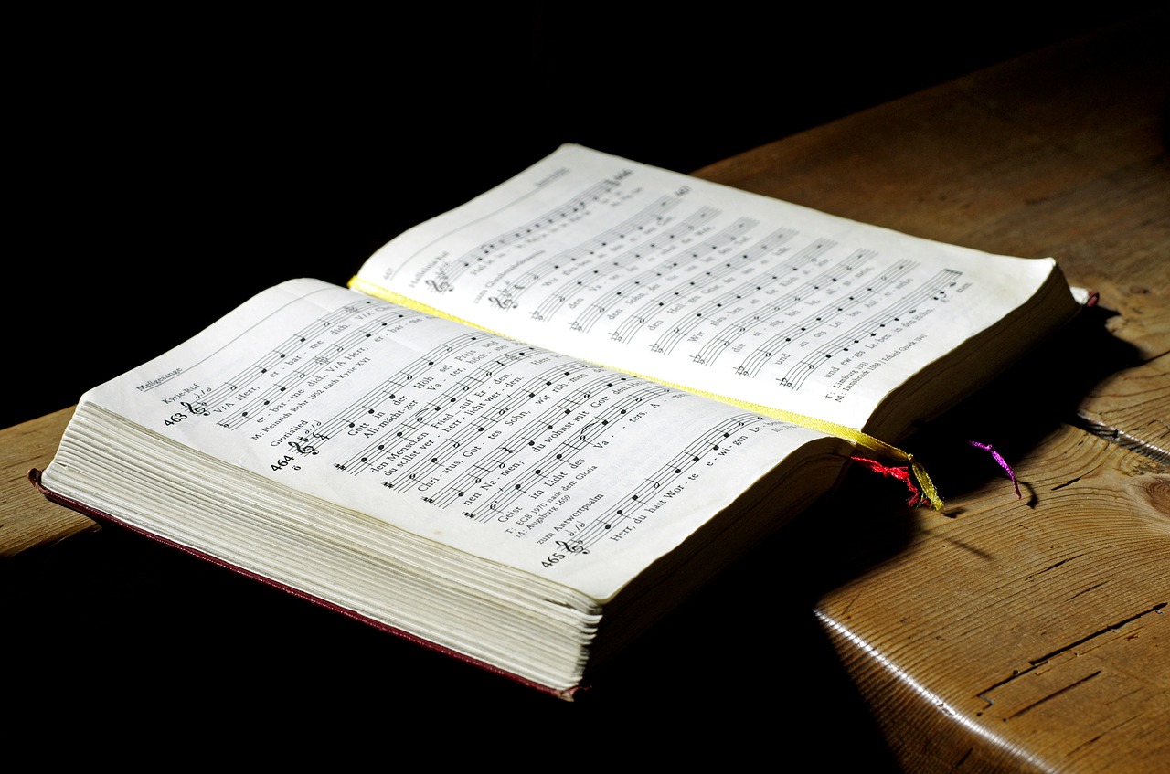 Image - hymnal book sing music faith