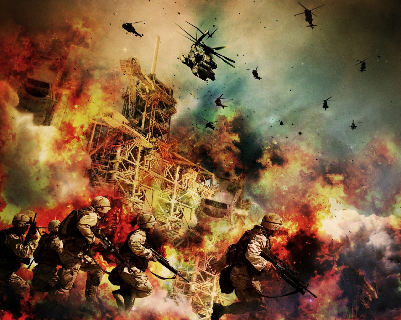 Image - war soldiers warrior explosion