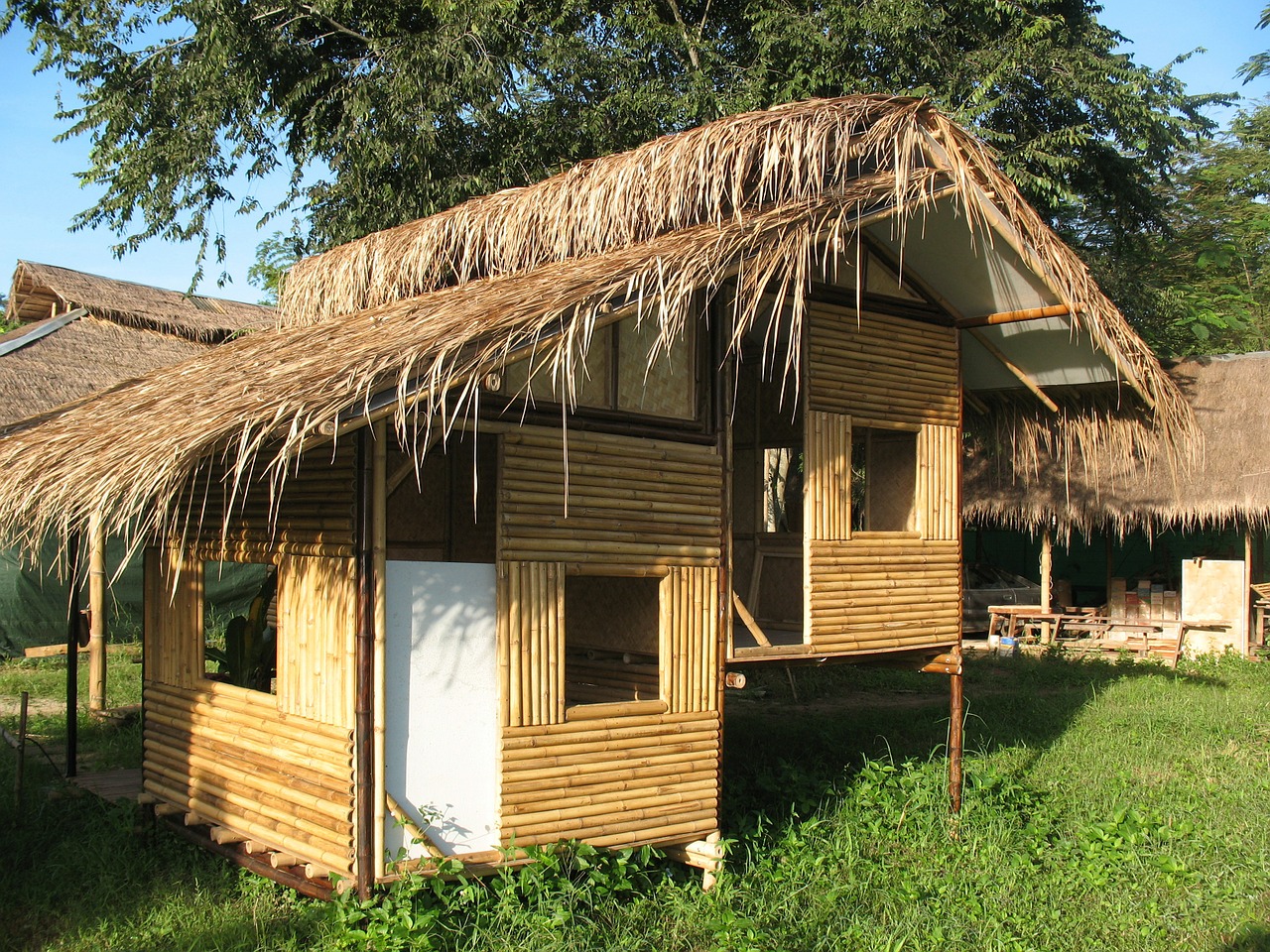 Image - hut bamboo home shed shack