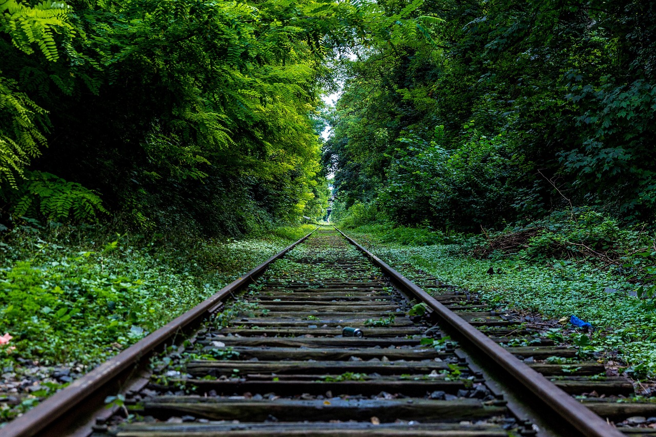 Image - railroad tracks rails railroad