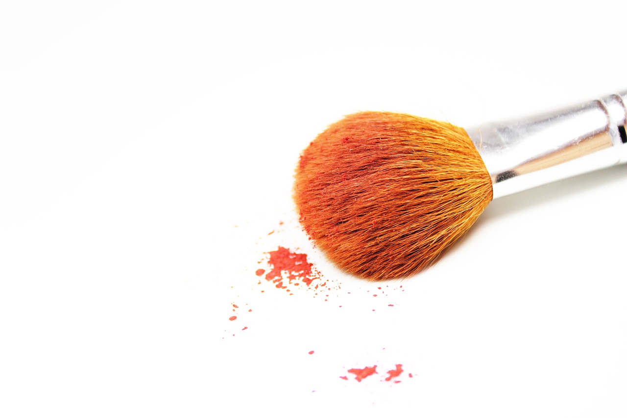 Image - makeup brush orange isolated